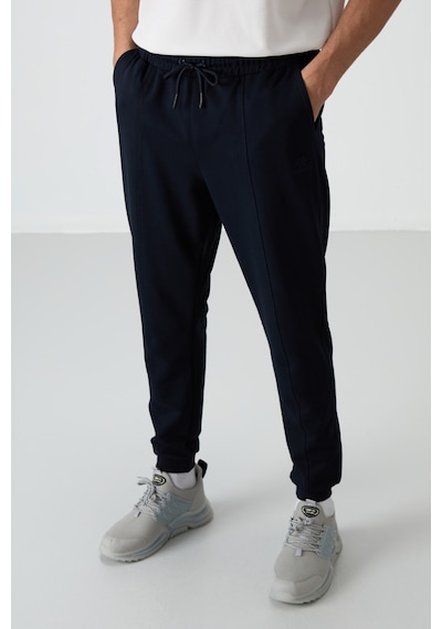Tommy Life Lacivert Pamuklu Yumuşak Dokulu Comfort Fit Nakışlı Erkek Jogger - 82123 Lacivert