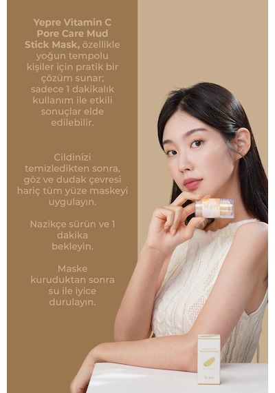 Ye:pre Vitamin C Pore Care Mud Stick Kore Kil Maskesi 40 G