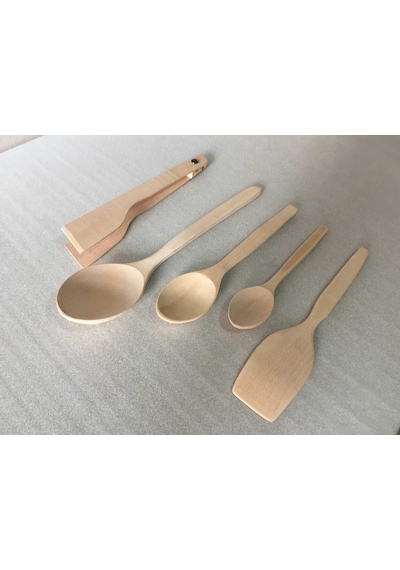 Ahşap Kaşık Seti - Kaşık Spatula ve Ahşap Maşa