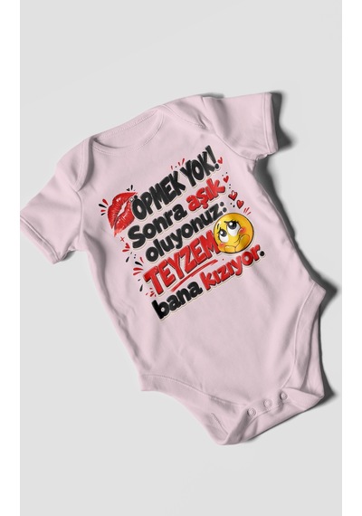 Morivokids Teyzeye Özel Kısa Kollu Bebek Body %100 Pamuk Zbn156-kk Bebe Pembe