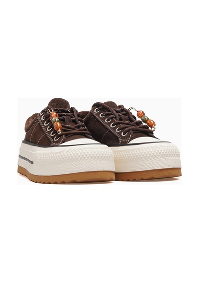 Guja Kadın Bağcık Aksesuarlı Günlük Sneaker Ayakkabı 26k 26k366-1 Kahve