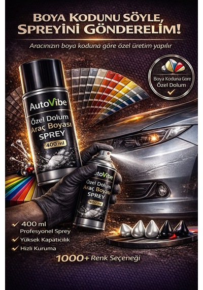 Motorsiklet - Araba Gövde - Jant - Spolier - Parça Sprey Boyası 400 Ml Boya Koduna Göre