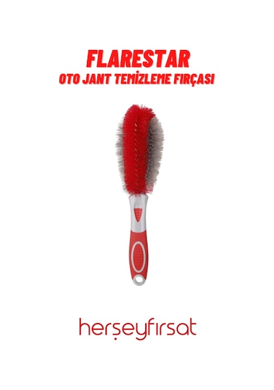 Flarestar-oto Jant Temizleme Fırçası-kırmızı