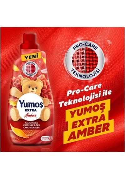 Çamaşır Yumuşatıcısı 1440 Ml Amber Aromalı 2 Adet Set 100'lü Set