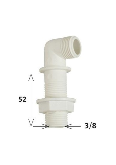 Klozet Temiz Su Giriş Dirseği 5,2 Cm 3/8