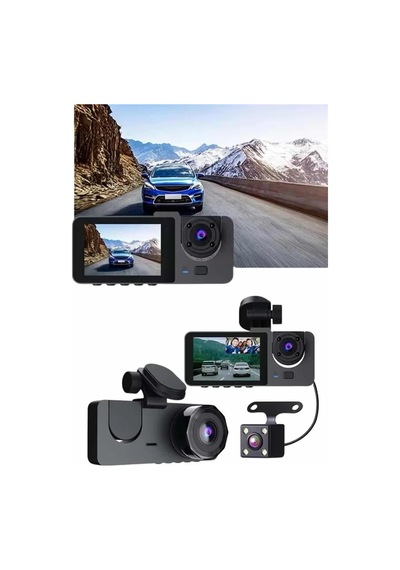 Gece Görüşlü Dvr 3 Lensli Araç İçi Sürüş Kamerası Video Kaydedici 26289869