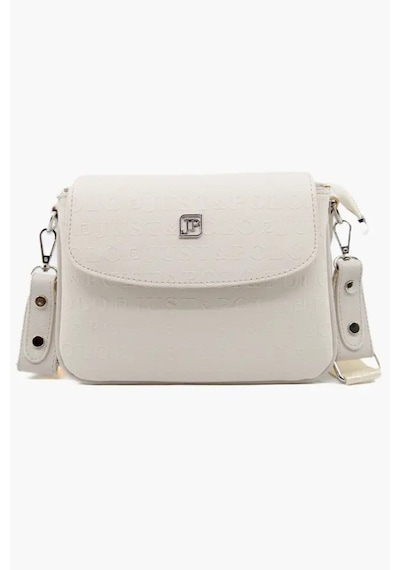 Just Polo Kadın Su Geçirmez Ayarlanabilir Askılı Lüks El & Omuz Çantası Shoulder Bag Ebat: 25 X 15 Cm Krem