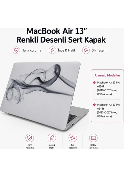 Macbook Air 13 İnç Kılıf Uyumlu A1369 A1466 Renkli Boya Desenli İnce Sert Kapak Darbe Çizilme Koruma Hard Case Mat Yüzey Gri Belirtilmemiş Macbook Air 13 İnç Kılıf Uyumlu A1369 A1466 Renkli Boya Desenli İnce Sert Kapak Darbe Çizilme Koruma Hard Case Mat Yüzey Gri Belirtilmemiş