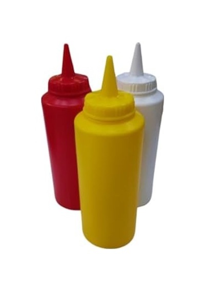 Gastroplast 1000 Ml 3 Adet Renkli Sosluk Fişek Ketçap-mayonez-hardal
