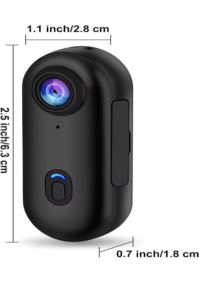 Bubitechh H88 1080p Wifi Mini Aksiyon Kamera 30m Su Geçirmez Manyetik Body Cam 120 Geniş Açı 32gb Kart Dahil Type-c Siyah
