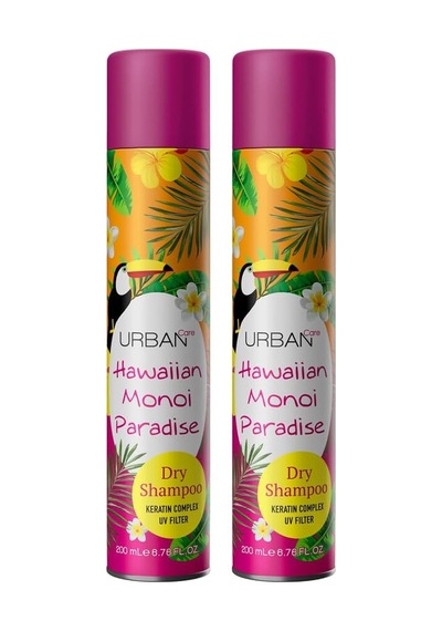 Hawaiian Monoi Hacimlendirici Kuru Şampuan Seti 2x200ml- Vegan - Uv Korumalı 1 KG