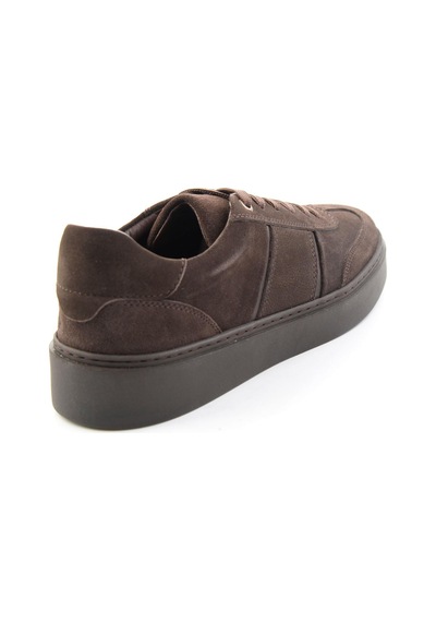 Bambi Kahve Süet Hakiki Deri Erkek Sneaker E01789045102 Kahve Rengi