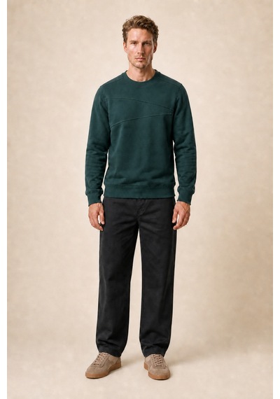 Redline Lines Regular Fit Kışlık Sweatshirt Nefti