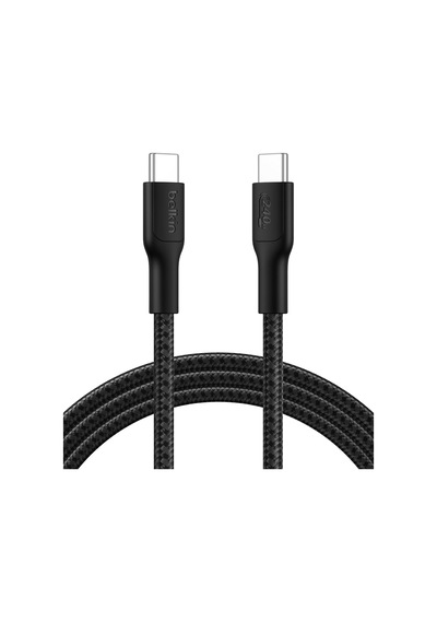 Eco Örgülü Usb-c - Usb-c Kablosu, 2 M, 240 W, Yumuşak, Esnek Hızlı Şarj Kablosu, İphone 16, Galaxy S25, Pixel 9, Macbook, İpad Pro Ve Daha Fazlası İçin Tip-c Şarj Kablosu - Siyah Usb 2.0