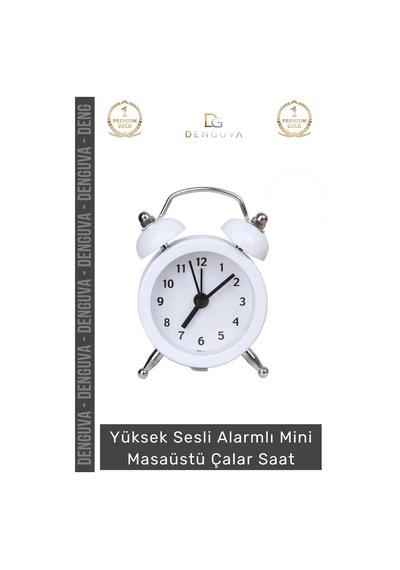Çalarsaat Premium Sessiz Akar Mekanizma Şık Ofis Salon Komodin Hediyelik Analog Dekoratif Çalar Saa Çok Renkli