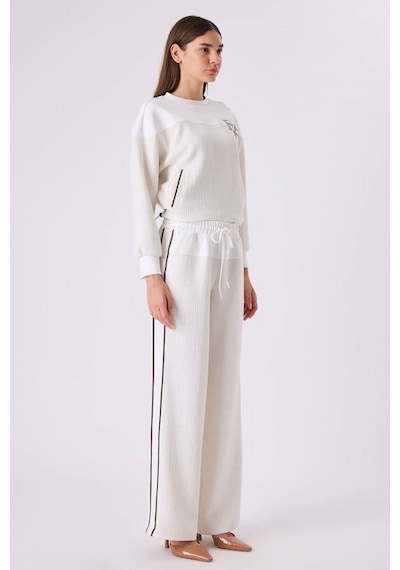 Fever Nina Bağcıklı Örme Kadın Pantolon 342112049 Ekru