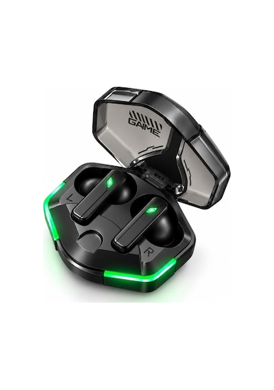 Sprange Gm-11 Bluetooth 6.0 Dijital Ekranlı Pro Oyuncu Tws Kablosuz Kulaklık Siyah