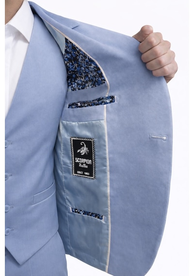 Erkek 3 Parça Slim Fit Takım Elbise Klasik Likralı Kumaş, Tek Düğme, Çift Yırtmaçlı Modern Kesim Ceket Yelek Pantolon Mavi Erkek 3 Parça Slim Fit Takım Elbise Klasik Likralı Kumaş, Tek Düğme, Çift Yırtmaçlı Modern Kesim Ceket Yelek Pantolon Mavi