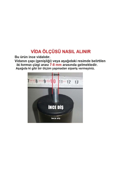 Vida Ölçüsüne Dikkat - Orta Mobilya Koltuk Kanepe Baza Destek Ayağı Tek Adet Siyah 10 Cm 5/16 Vida Siyah