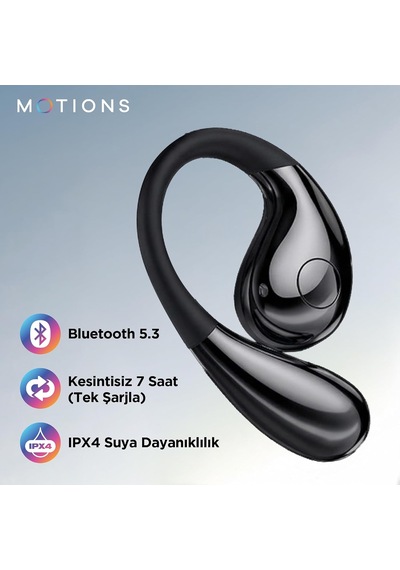Ms-e51 Ows Açık Kulak Tasarımlı Kablosuz Kulaklık, Çift Mikrofonlu Enc Gürültü Engelleme, Hi-fi, Bluetooth 5.3, 600mah Şarj Kutusu, Siyah