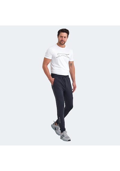 Slazenger KOX I Erkek Cepli Dar Paça Gri Eşofman Altı