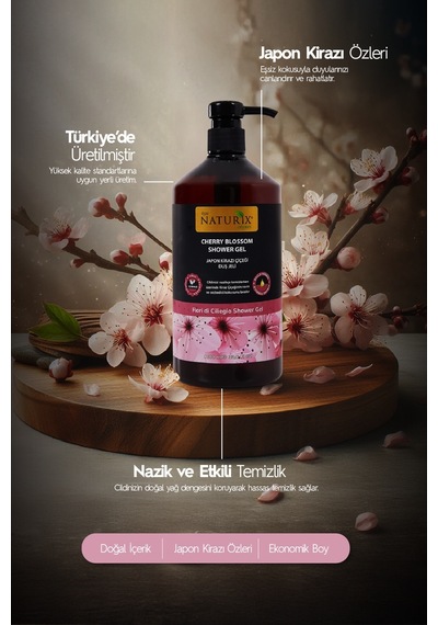 Naturix Japon Kirazı Çiçeği Duş Jeli 1 L