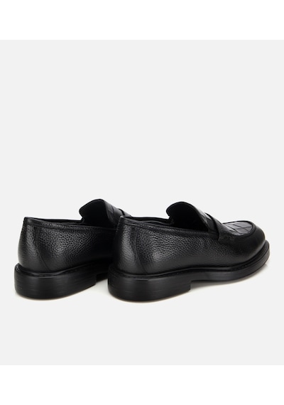 Hotiç Erkek Deri Siyah Kroko Detaylı Klasik Loafer 02ayh315320a100 02ayh315320a100 Siyah