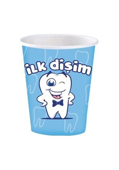 Roll Up Karton Bardak Ilk Dişim Erkek 8'li
