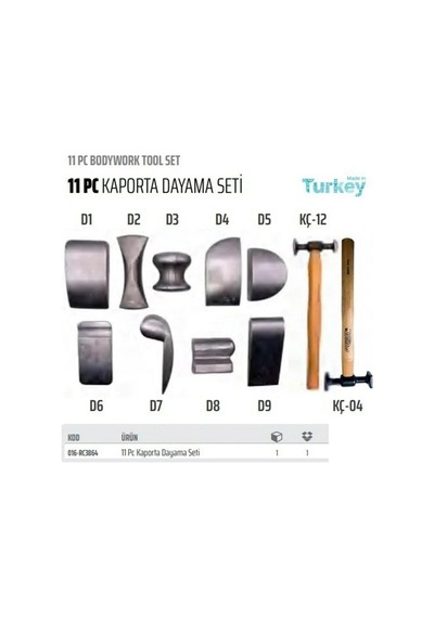 016-rc3864 11 Parça Kaporta Dayama Seti Diğer