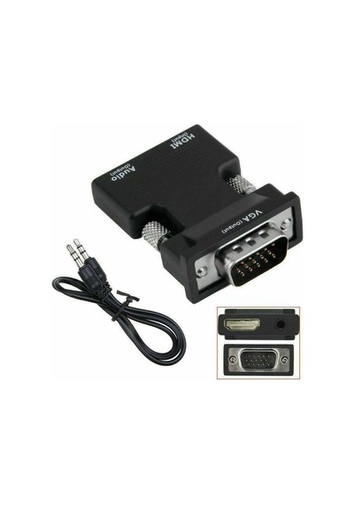 Hdmi To Vga Kablo Çevirici Dönüştürücü + Ses Destekli Mg-2163 (468077392)