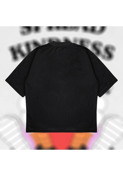 Tarzsokak Spread Kindness Oversize Unisex Pamuklu Nefes Alan Kalın Kumaşlı Siyah Tarzsokak Spread Kindness Oversize Unisex Pamuklu Nefes Alan Kalın Kumaşlı Siyah