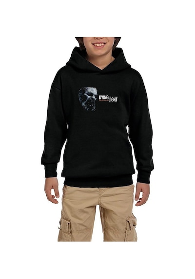 Zepplin Giyim Dying Light Zombi Head Siyah Çocuk Kapşonlu Sweatshirt Siyah