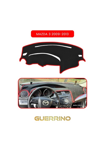 Mazda 3 2009-2013torpido Koruma Halısı Kırmızı Kenar
