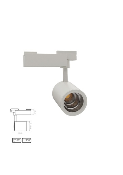 Arge Led Samsung Çipli 40w Beyaz Kasa Monofaze Ray Spot 2700k