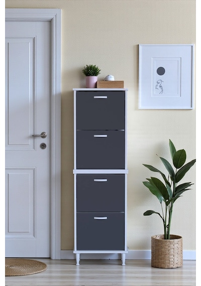 Eliusta Elenio 52 Cm Genişlik Antrasit Renk Ayaklı 4 Kapaklı Ayakkabılık 52x168x26 Cm Ayakkabılık Antrasit Eliusta Elenio 52 Cm Genişlik Antrasit Renk Ayaklı 4 Kapaklı Ayakkabılık 52x168x26 Cm Ayakkabılık Antrasit