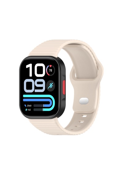 Redmi Watch 6 Silikon Kordon Tırtıklı Suya Dayanıklı Tasarım Starlight
