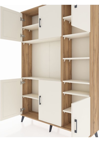 Arges Dolap 10 Raflı 6 Kapaklı 132x30x195 Çam-aytaşı/aytaşı Çam Arges Dolap 10 Raflı 6 Kapaklı 132x30x195 Çam-aytaşı/aytaşı Çam