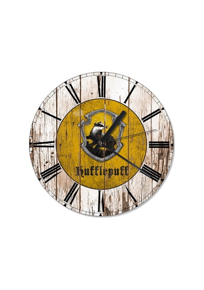 Hufflepuff Harry Potter Tasarım Duvar Saati (407732571) Çok Renkli