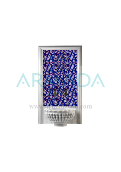 Armada Çini 60X100 CM Ac 60 Papatya Serigraf Türk Hamamı Pano