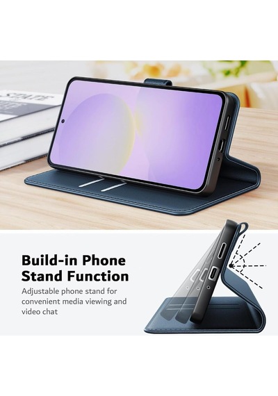 Samsung Galaxy A27 İle Uyumlu Kılıf Cüzdanlı Kapaklı Kartlıklı Standlı Kamera Korumalı Kapak + 1 Adet Ekran Koruyucu Cam, Mavi Çok Renkli Samsung Galaxy A27 İle Uyumlu Kılıf Cüzdanlı Kapaklı Kartlıklı Standlı Kamera Korumalı Kapak + 1 Adet Ekran Koruyucu Cam, Mavi Çok Renkli