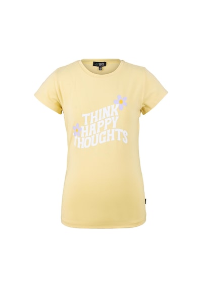 Brz Kids Baskılı Kız Çocuk Kısa Kollu T-shirt-sarı Sarı