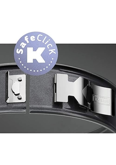 La Forme Plus Springform Mit Flachboden, Ø 24 Cm, Runde Backform, Safeclick-verschluss, Schnittfest, Auslaufsicher, Antihaftbeschichtet, Grau .