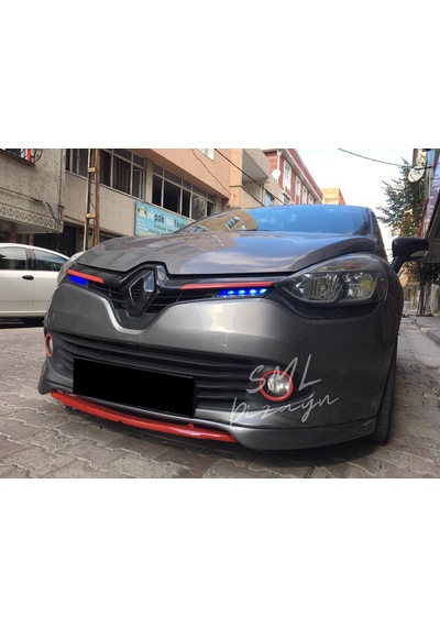 Renault Clio 4 Makyajsız Ön Ek 2 Parça Plastik Ön Karlık
