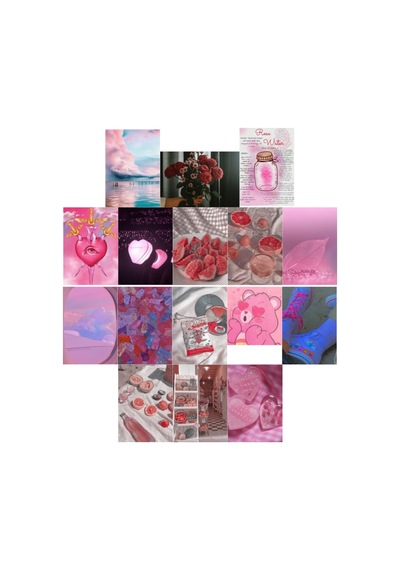 A5 Pinky Soft Poster Duvar Kağıdı Seti Pembe Estetik Duvar Kolajı Oda Süsleme Afiş Seti
