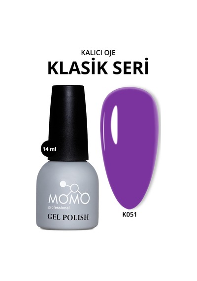 Momo Professional Kalıcı Oje K051 Mor 14 Ml