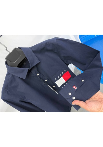 Tommy Hilfiger Erkek Yazlık Spor Gömlek Lacivert
