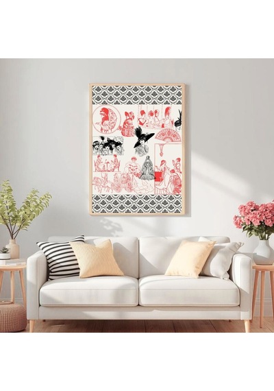 Besay Retro Vintage Duvar Posteri-klasik Sanat-estetik Dekoratif A2 Çerçevesiz