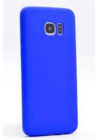 Zore Galaxy S7 Edge İle Uyumlu Premier Silikon Kılıf Saks Blue Mavi