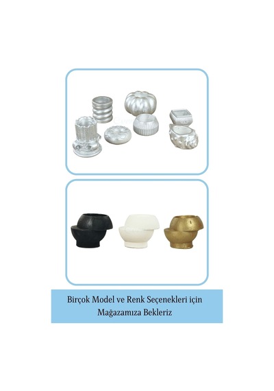Mumluk Şamdan Tealight Ve İnce Mum Uyumlu Kesik Model - Gümüş