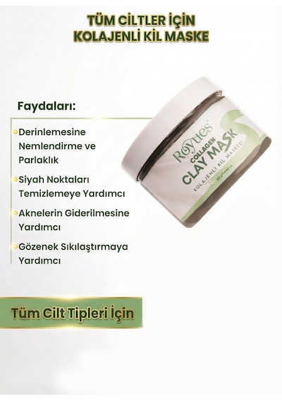 Leke Ve Siyah Nokta Karşıtı Kolajen Kil Maskesi - Collagen Clay Mask 125 Gr